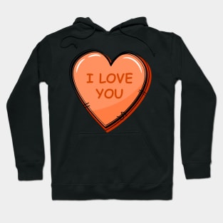 Valentine Candy Heart Cartoon Hoodie